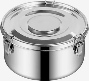 Контейнер для продуктов Restopit тр2 2,2 л d=18 см h=9 см с герметичной крышкой с защелками (нерж. сталь)