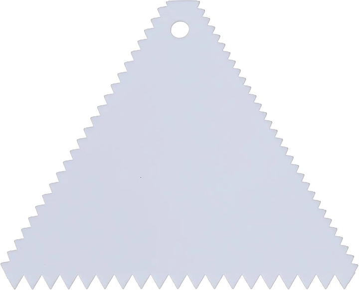 Скребок кондитерский Restopit рп32 9,5 см (пластик) треугольный с зубчатой кромкой