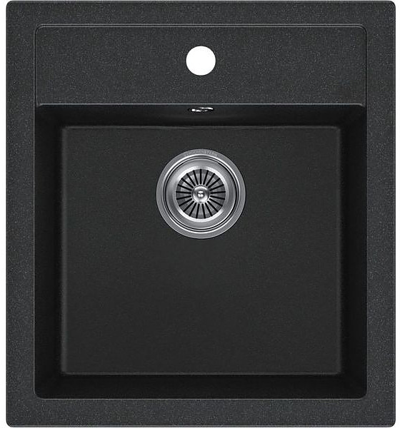 Кухонная мойка KUCHENSTERN 104AN10 TOP 45 Ku-Granit 465х505х210 мм антрацит