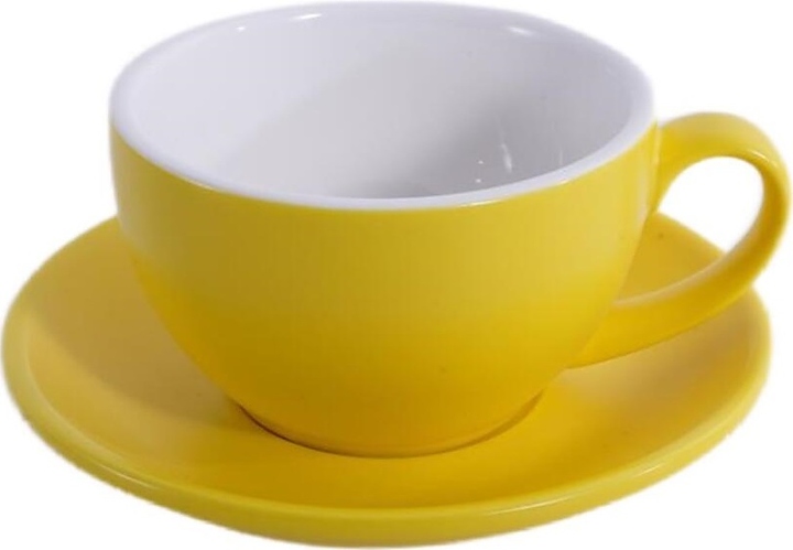 Чайная пара P.L. Barbossa Barista S0120-300-matte yellow 320 мл (фарфор) желтая матовая