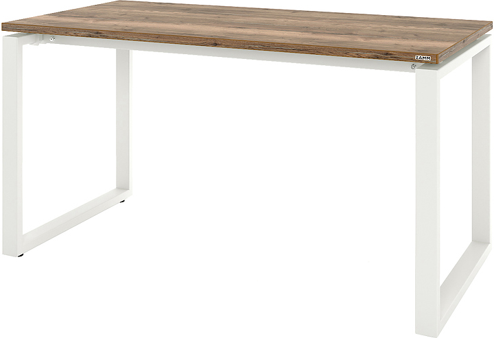 Стол офисный прямой ZAMM Зета 60х30 ТР 800х700, дуб галифакс олово/белый матовый