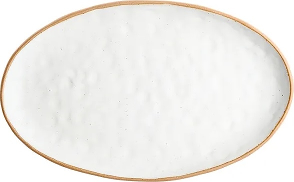 Блюдо сервировочное Kunstwerk Grasp 20726/white 29х18 см h=2,34 см (керамика) овальное белое