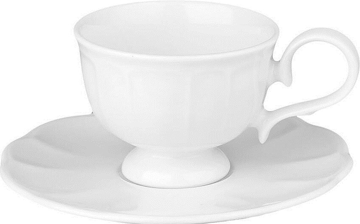 Кофейная пара Noble Bella 305607А/305017А 90 мл (фарфор) белая