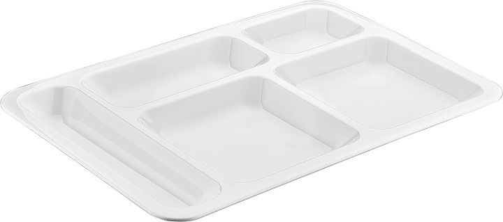 Поднос секционный Gastroplast 79988 40х28 см с 5 отделениями 300 г (поликарбонат) белый
