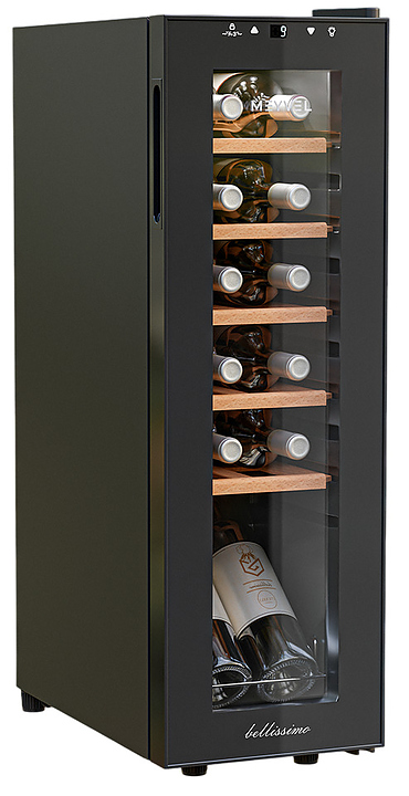 Винный шкаф MEYVEL MV12-CBF1 35 л 252х445х803 мм черный