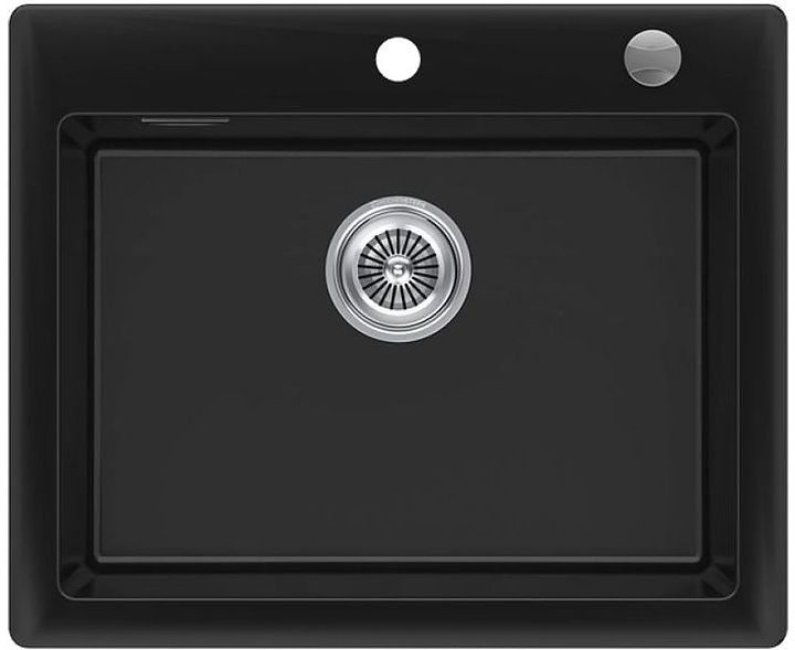 Кухонная мойка KUCHENSTERN 302KB30 TOPKERAM 60 KeraPlus 615х510х190 мм черный