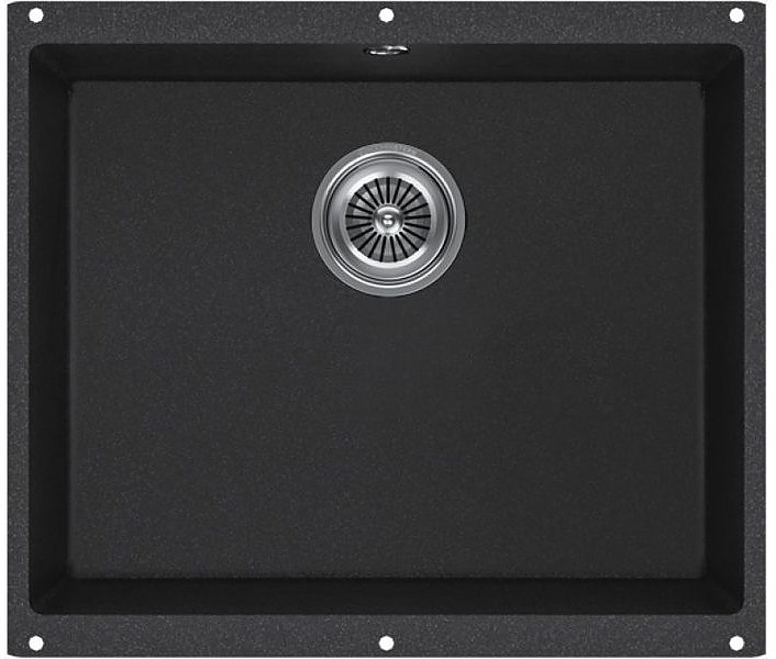 Кухонная мойка KUCHENSTERN 101AN10 UNDER 60 Ku-Granit 530х460х190 мм антрацит