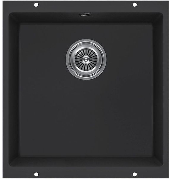 Кухонная мойка KUCHENSTERN 100BL10 UNDER 50 Ku-Granit 430х460х190 мм черный