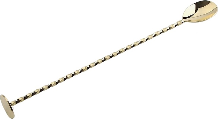 Ложка барная Restopit бк173 l=28 см с мадлером (нерж. сталь) золото