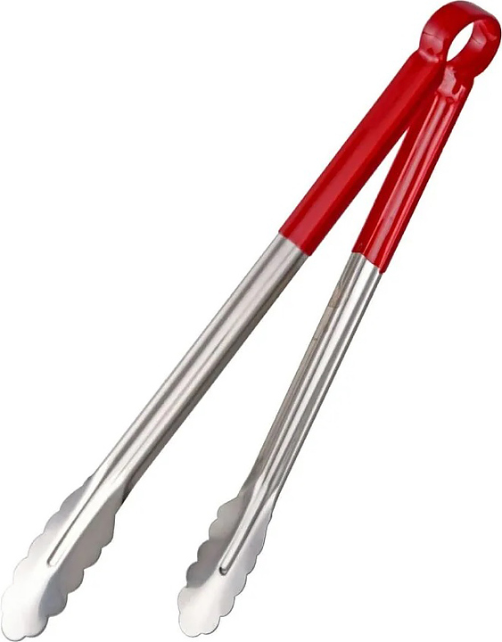 Щипцы для гриля Restopit рп788 l=35,5 см (нерж. сталь) с красной силиконовой ручкой