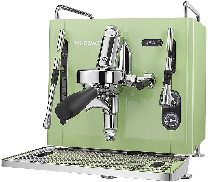Кофемашина Sanremo CUBE R Absolute, 1 гр. автомат, зеленая