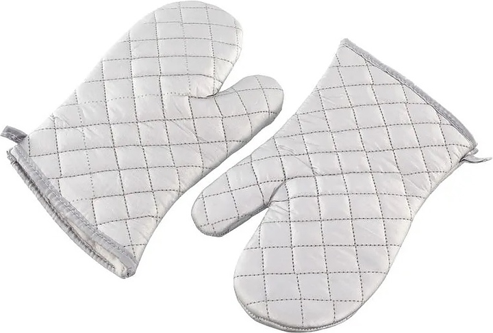 Рукавицы термостойкие Restopit рп308 l=28 см (хлопок / синтепон) антипригарные серебристые (1 пара)