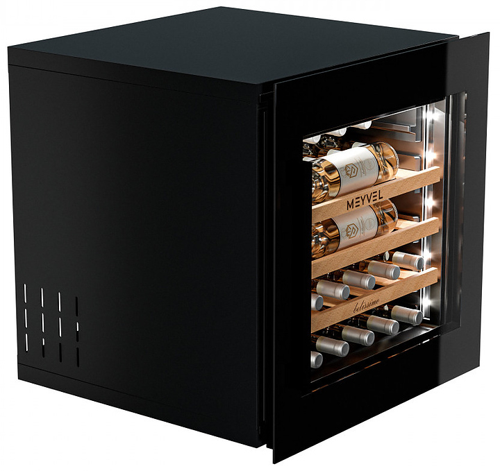Винный шкаф MEYVEL MV31PRO-KBB1 69 л 592х572х596 мм сталь, черный