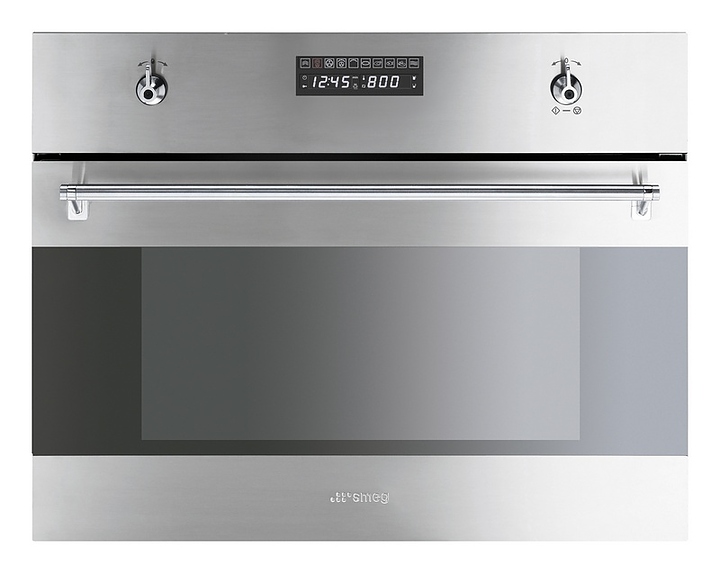 Компактный духовой шкаф с пароваркой SMEG S45VCX2