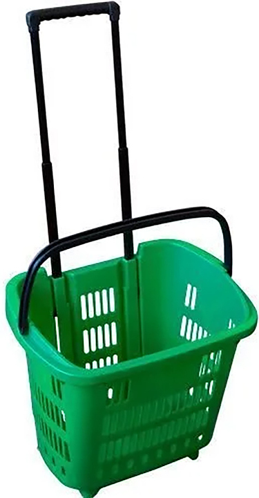 Корзина-тележка покупательская EKSI PBT34 GN зеленая