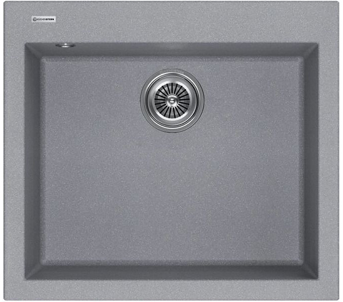 Кухонная мойка KUCHENSTERN 204TN20 OBEN 60 α-Granit 410х500х200 мм титан
