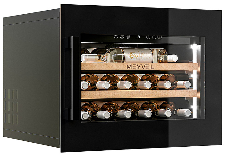 Винный шкаф MEYVEL MV19PRO-KBB1 49 л 592х572х455 мм сталь, черный
