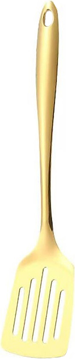 Лопатка сервировочная P.L. Proff Cuisine EBUB-13G / DJENI Blunt Oval Tip l=26,7 см перфорированная (нерж. cталь с PVD покрытием) золото