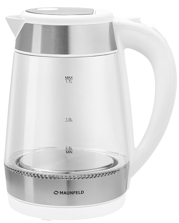 Чайник Maunfeld MGK1710GW 1.7 л 2200 Вт белый, прозрачный