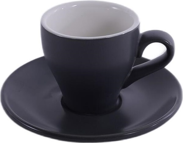 Кофейная пара P.L. Barbossa Barista S0117-matte grey 100 мл (фарфор) серая матовая