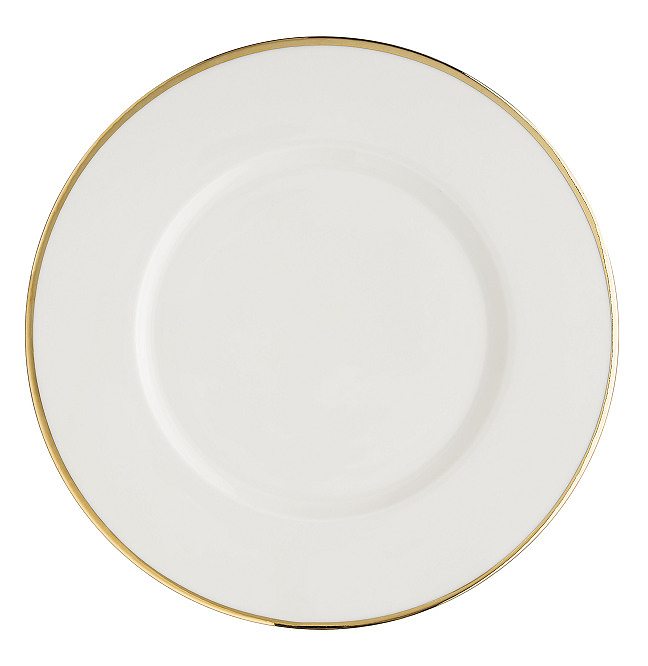 Тарелка Bonna Золотая линия Нит 75511 d 160 мм белый