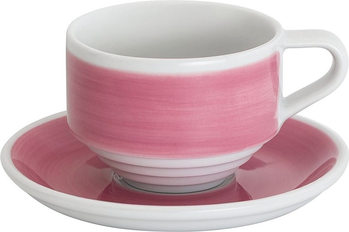 Кофейная пара Loveramics Deco C118-013BPP/C118-033BPP 165 мл (фарфор) розовая (pink handpaint)