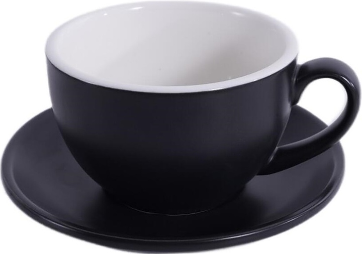 Чайная пара P.L. Barbossa Barista S0120-350-matte black 370 мл (фарфор) черная матовая