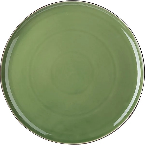 Тарелка Kunstwerk Sage HL374500 d=33 см (фарфор) зеленая / бронза
