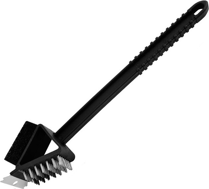 Щетка для чистки гриля P.L. Proff Cuisine 81222719 l=36 см (пластик) с металлической щетиной и скребком