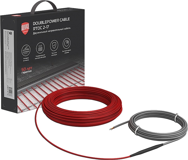 Кабель нагревательный Royal Thermo Doublepower Cable RTDC 2-17-100 (комплект)
