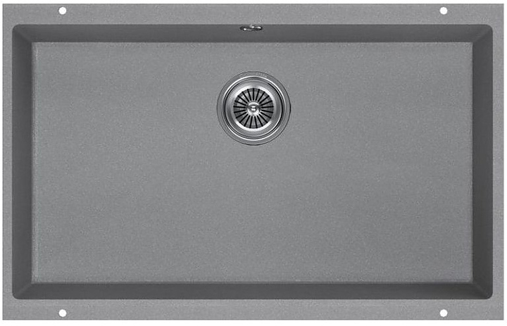 Кухонная мойка KUCHENSTERN 103TN10 UNDER 80 Ku-Granit 730х460х190 мм титан