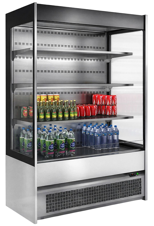 Горка холодильная HICOLD RDM 110/6 20SLIM 1140х600х2000 мм, нержавеющая сталь, черный