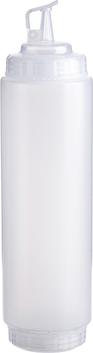 Диспенсер для соуса Gastroplast 79695 1000 мл d=7,5 см h=29,5 см (пластик) прозрачный c 2 прозрачными крышками