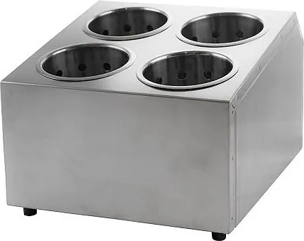 Контейнер для столовых приборов Restopit рп752 250х250х130 мм 4 ячейки (нерж. сталь)
