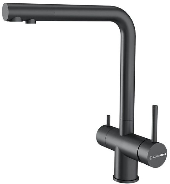 Смеситель для кухни KUCHENSTERN 401GM40 FOKUS-FS вороненая сталь