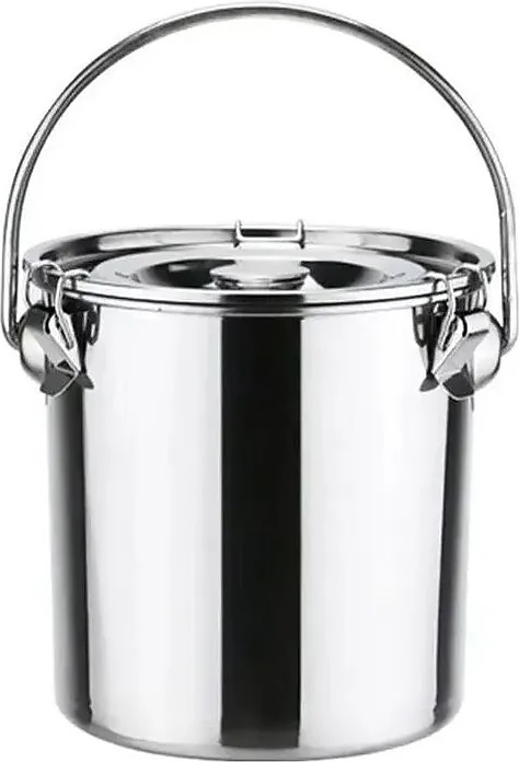 Ведро-контейнер для продуктов Restopit тр3 3 л d=16 см h=17 см с герметичной крышкой с защелками (нерж. сталь)