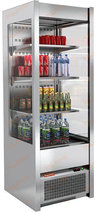 Горка холодильная HICOLD RDM 50/6 18PRO 600х600х1800 мм, нержавеющая сталь