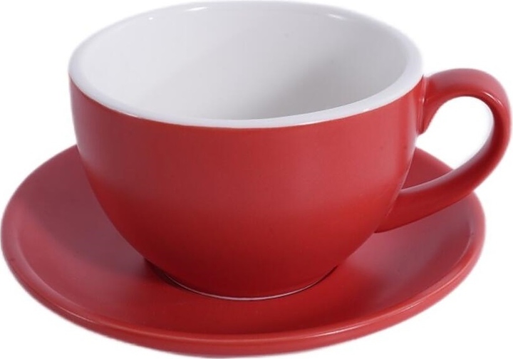 Чайная пара P.L. Barbossa Barista S0120-350-matte red 370 мл (фарфор) красная матовая