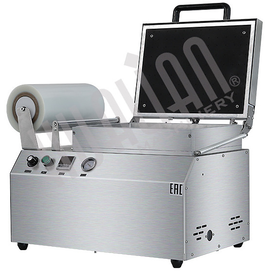 Скин-упаковочная машина Hualian HLV-300VST NEW 210х148х40 мм, матрица на 2 лотка, нержавеющая сталь