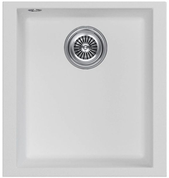 Кухонная мойка KUCHENSTERN 200WH20 SUB 45 α-Granit 410х435х200 мм белый