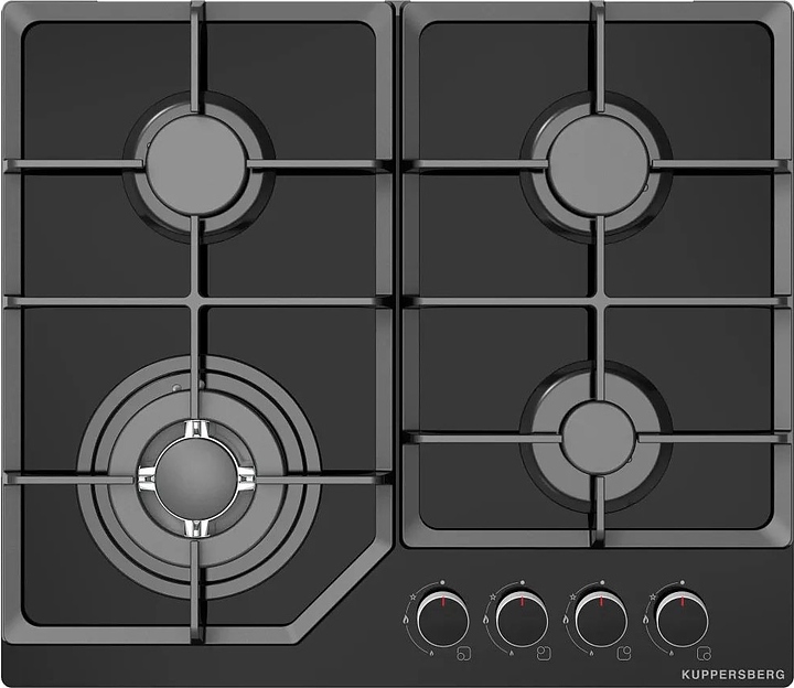 Варочная панель газовая Kuppersberg FG 60 B черное стекло