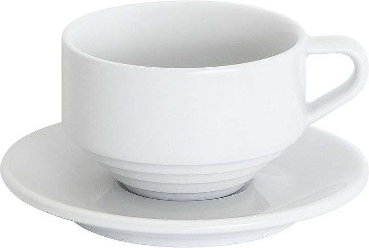 Кофейная пара Loveramics Deco C118-001BWH/C118-026BWH 220 мл (фарфор) белая (white)