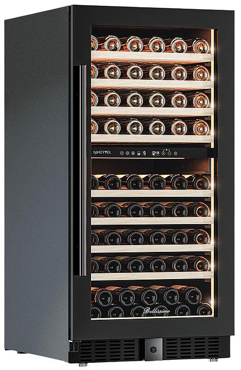 Винный шкаф MEYVEL MV99PRO-KBT2 265 л 595х700х1200 мм черный