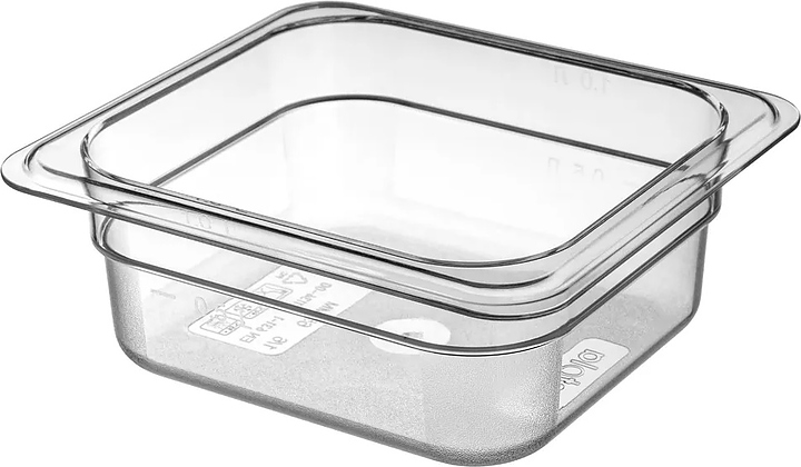 Гастроемкость Restola 42211340170 GN 1/6-65 (176х162х65) поликарбонат прозрачная