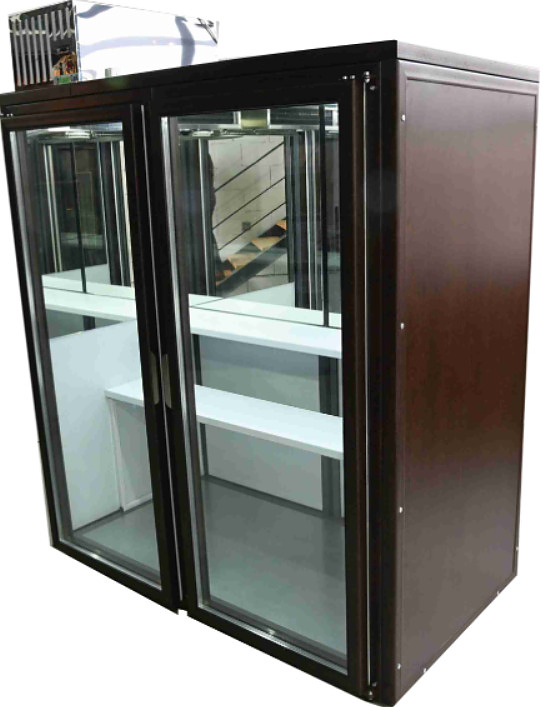 Шкаф холодильный для цветов Berk 2 секции, с моноблоком (модель №34)