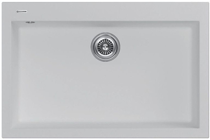 Кухонная мойка KUCHENSTERN 205WH20 OBEN 80 α-Granit 760х500х200 мм белый