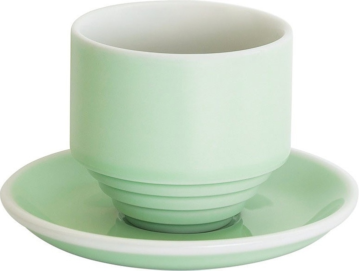 Кофейная пара Loveramics Deco C118-007BCG/C118-030BCG 200 мл (фарфор) светло-зеленая (celadon green)