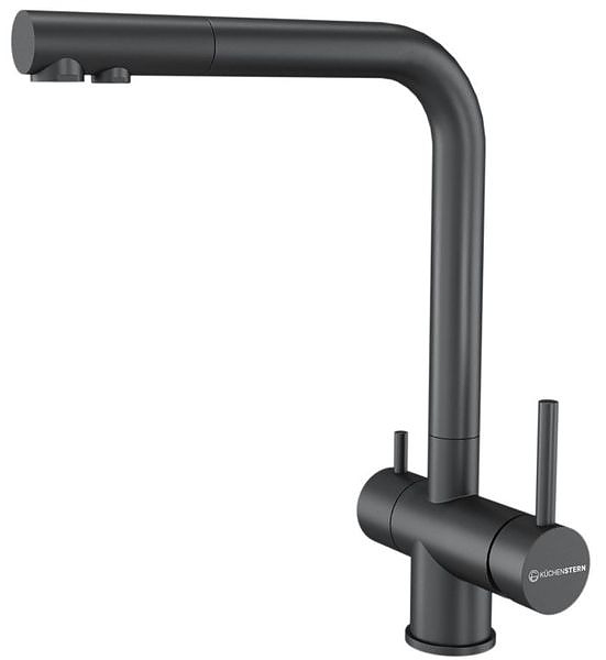 Смеситель для кухни KUCHENSTERN 400GM40 FOKUS-F вороненая сталь