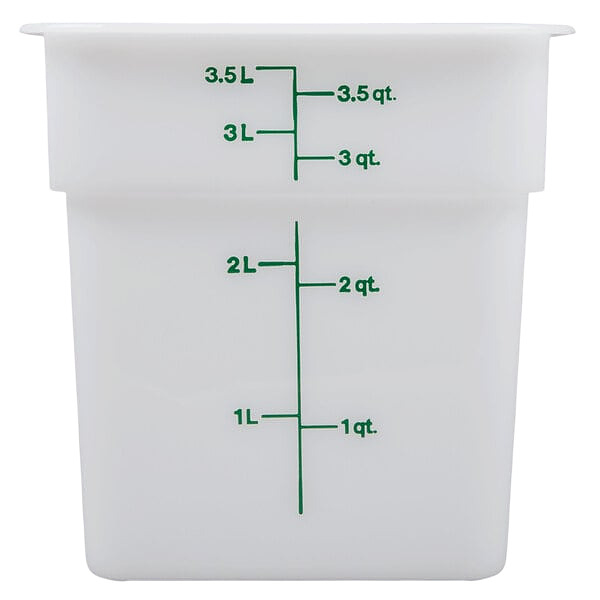 Контейнер для хранения продуктов Cambro 4SFSP-148 3.8 л 185x185x187 мм полиэтилен, белый