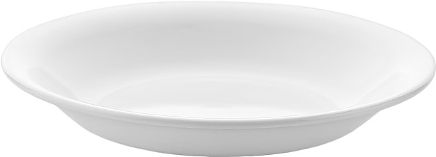 Тарелка глубокая Gastroplast 80009 370 мл d=19 см h=2,8 см (поликарбонат) белая